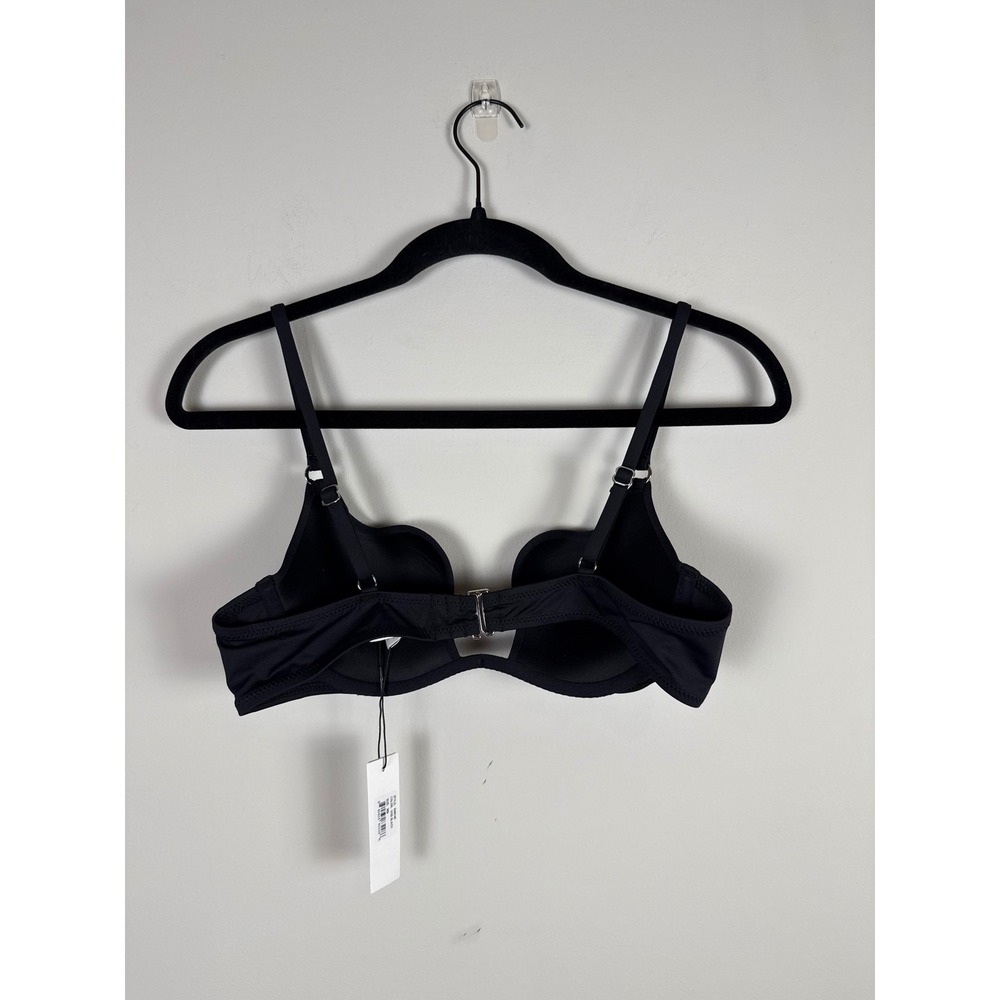 Fleur du Mal Black Seduce U-Plunge Bikini Top Size 36B NWT - Picture 5 of 7